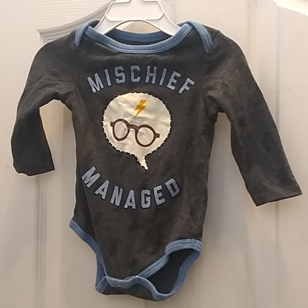 FINAL MARKDOWN Harry Potter mischief managed long sleeved one piece 12 months